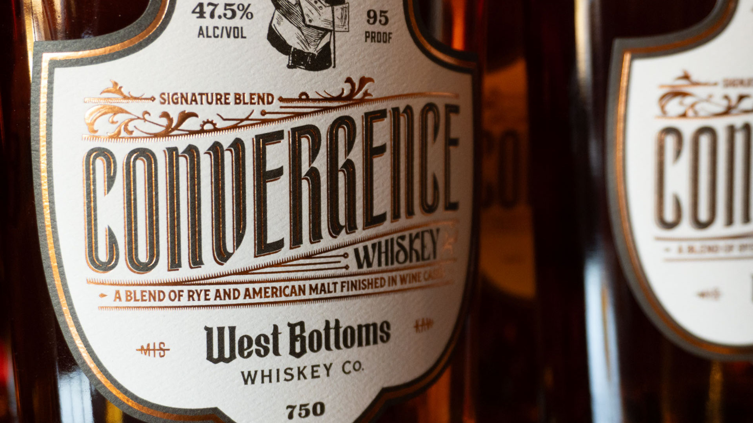 West Bottoms Whiskey – Convergence Whiskey Label