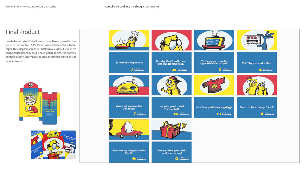 It’s the Thought that Counts! Backhanded Compliment Cards