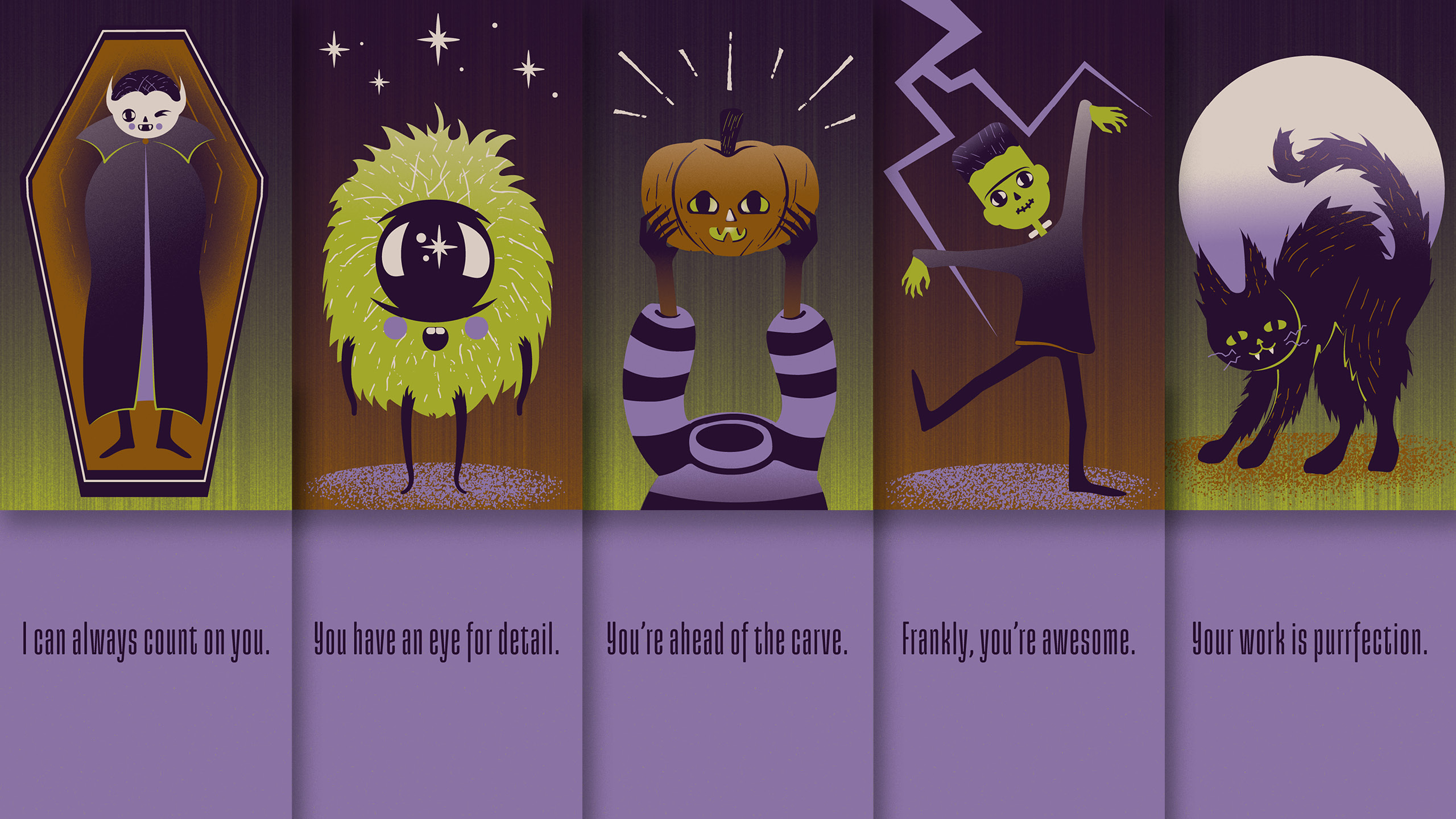 “Fangful for You” Compliment Cards